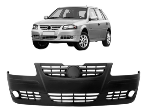 Parachoque Dianteiro Gol 2004 A 2008 G4 Preto C/furo Milha