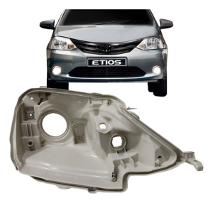 Carcaça Farol Toyota Etios 2013 2014 2015 2016 2017 Cinza