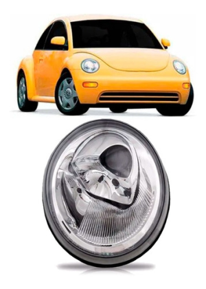 Farol Dianteiro New Beetle 1998 A 2005 Cromado Mega Desconto