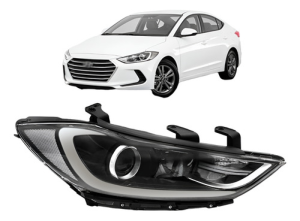 Farol Elantra 2017 2018 Com Projetor Sem Led Com Motor