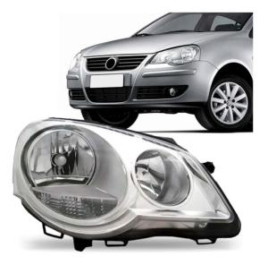 Farol Polo 2007 2008 2009 2010 11 2012 Manual Cromado Oferta