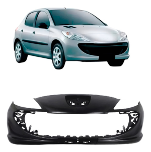 Parachoque Dianteiro Peugeot 207 2008 A 2012 Preto S/furo