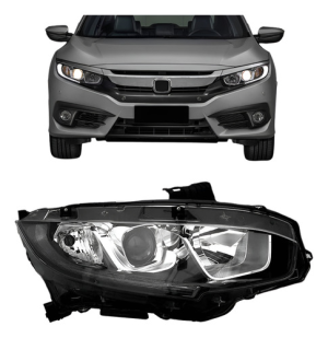 Farol Civic 2016 2017 2018 Eletrico Com Projetor Com Led
