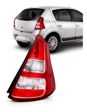 Lanterna Traseira Sandero 2012 2013 2014 Bicolor Com Friso