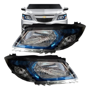 Farol Lado Direito Onix Prisma 2012 13 14 15 2016 Azul