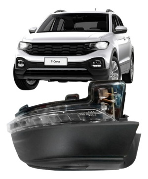 Capa Inferior Retrovisor T-cross 2019 2020 C/pisca C/f Luz
