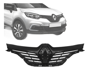 Grade Dianteira Captur 2017 18 19 20 21 2022 Preto Brilhante