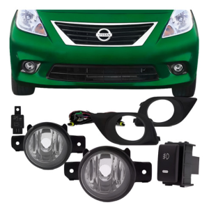 Kit Farol Neblina Milha Nissan Versa 2011 À 2014 Com Grade