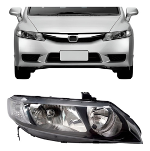 Farol New Civic 07 08 09 10 11 Mascara Negra Depo