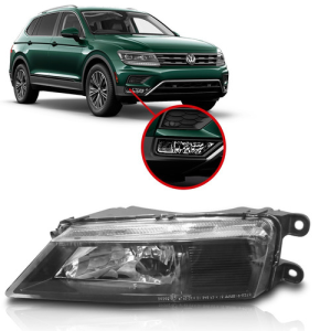 Farol Milha Tiguan 2018 A 2019 Mascara Negra