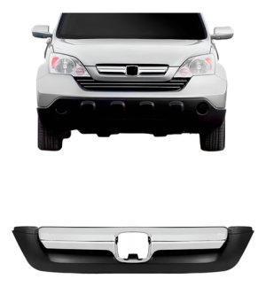 Grade Radiador Crv 2007 A 2009 Preto C/ Moldura Cromada