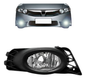Farol Milha Auxiliar Civic 2009 2010 2011 Com Moldura