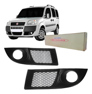 Grade Do Parachoque Moldura Milha Doblo 09 A 2013 Com Furo-
