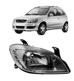 Farol Chevrolet Celta E Prisma 2007 A 2012 Fumê Claro
