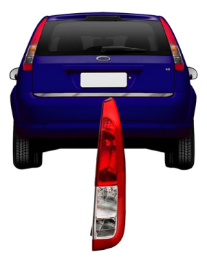 Lanterna Traseira Fiesta Hatch 2008 A 2009 Bicolor