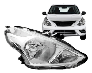 Farol Versa 2016 2017 2018 Manual Cromado