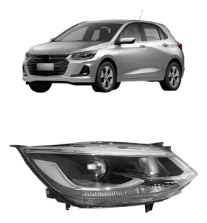 Farol Manual Cromado C/ Projetor S/ Led Onix Ltz 2020 A 2024