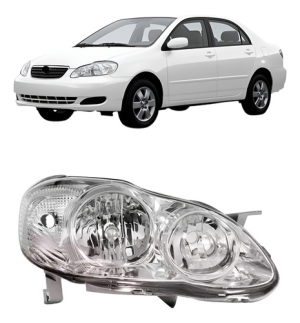 Farol Dianteiro Para Toyota Corolla 2005 2006 A 2008 Cromado