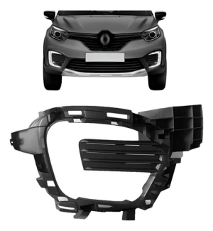 Moldura Milha Superior Captur 2017 2018 2019 2020 2021 Preto