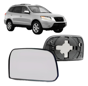Lente Retrovisor Santa Fe 2007 2008 2009 Sem Aquecedor.