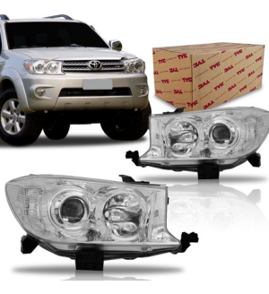 Farol Hilux Sw4 2009 2010 2011 Foco Duplo Cromado Tyc