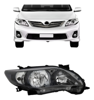 Farol Corolla 2012 2013 2014 Mascara Negra Fume