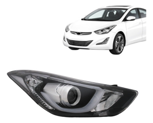 Farol Elantra 2014 2015 2016  Elétrico Com Motor Com Led