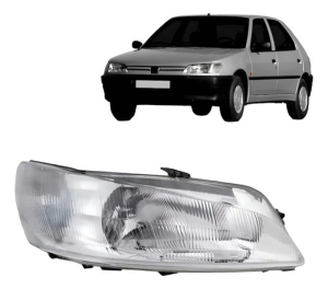Farol Para Peugeot 306 97 A 98 Foco Duplo S/auxiliar