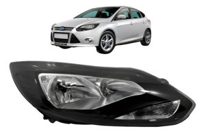 Farol Focus 2014 A 2016 Mascara Negra Eletrico C/ Motor