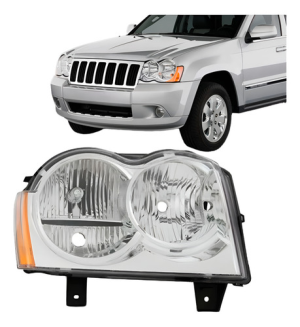 Farol Grand Cherokee 2008 2009 2010 Cromado Tyc