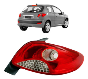 Lanterna Traseira Para Peugeot 207 2011 A 12 Hatch Ré Branca