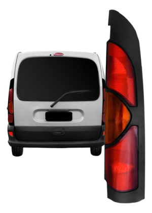 Lanterna Traseira Kangoo Furgao 1997 A 2006 Mascara Preta