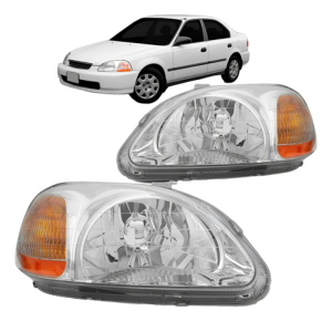 Farol Honda Civic 1996 1997 1998 Pisca Âmbar Modelo Original