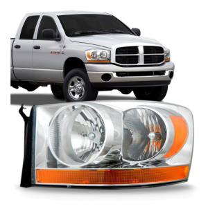 Farol Dodge Ram 2006 A 2007 Cromado Pisca Âmbar Inferior
