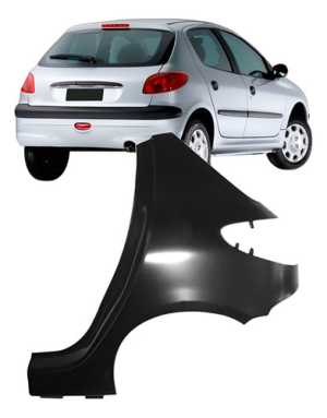 Lateral Traseira Para Peugeot 206 4 Portas 1998 A 2010
