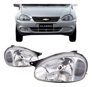 Farol Farolete Corsa 2000 2001 2002 Carcaça Cinza Promoção
