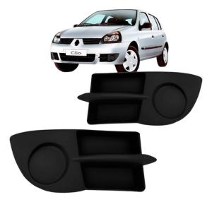 Grade Moldura Milha Para Renault Clio 06/12 Sem Furo