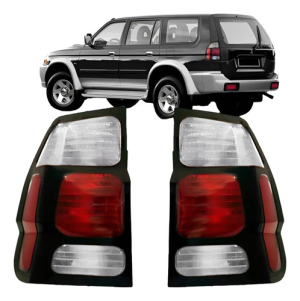 Lanterna Traseira Pajero Sport 2000 A 2004 Cristal Aro Preto
