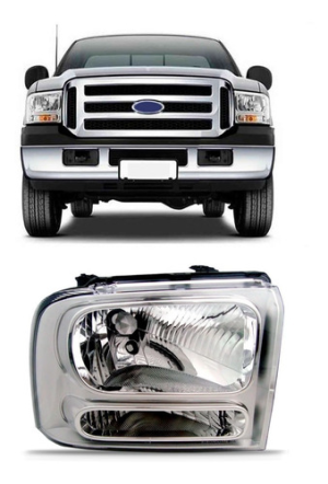 Farol Ford F250 2006 07 08 09 10 2011 Cromado
