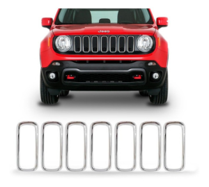 Friso Cromado Moldura Grade Jeep Renegade Frontal