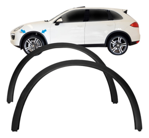 Alargador Vao Da Roda Dianteiro Cayenne 11 12 13 14 Preto