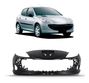 Parachoque Dianteiro Para Peugeot 207 2008 A 12 Preto C/furo