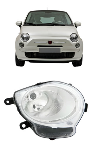 Farol Fiat 500 Manual 2008 09 10 11 2012 Inferior