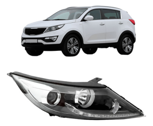Farol Sportage 2011 A 2016 Eletrico Sem Motor Com Led