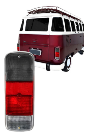 Par Lente Lanterna Traseira Kombi 1975 76 77 78 A 2009 Fumê