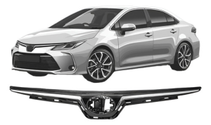 Grade Dianteira Superior Corolla 2020 2021 2022 2023 Cromado