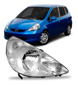 Farol Fit 2004 2005 2006 2007 2008 Cromado Modelo Original