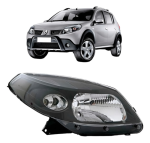 Farol Sandero 2008 2009 2010 2011 Máscara Negra Com Garanti