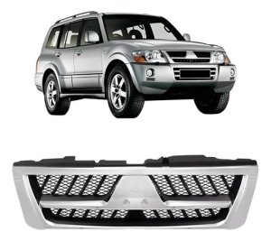 Grade Preta Pajero Full 2003 04 05 06 2007 C/friso Cromado