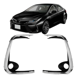 Par Moldura Milha Corolla 2020 A 2021 Cromada